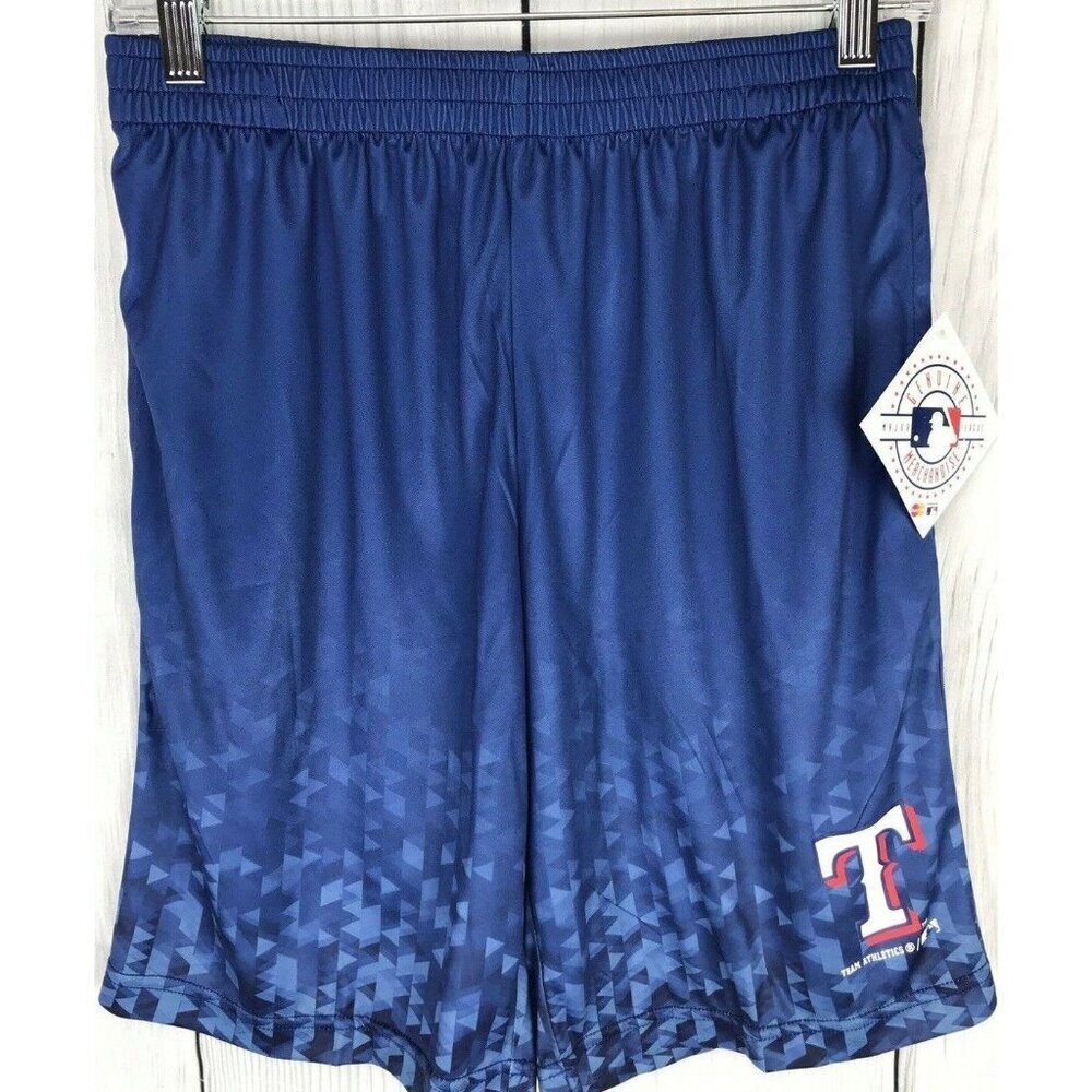 NWT Boys MLB TEXAS RANGERS Blue Athletic Shorts